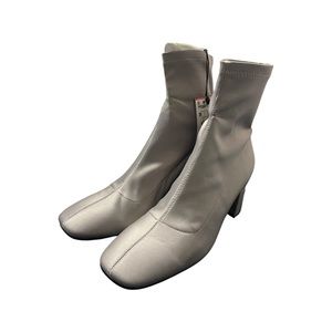 Silver ankle boots